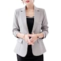 Miniatyrbillede 1 af 5: Kvinde Blazer Slank Blazer Langærmet Kravejakke Business Kontorjakke S