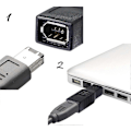 Miniatyrbillede 4 af 5: IEEE 1394 Typ FireWire 400 til 800 6-pins Hun til 9-pins Han FW 800 Han Adapter (2-pak)
