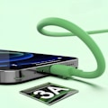 Pikkukuva 3 / 5: iPhone-laturi Nopea lataus Lightning-kaapeli iPhone-latauskaapeli iPhone 14/13/12/11 Pro Max/XS MAX/XR/XS iPad AirPods (vihreä ja vaaleanpunainen ja sininen)