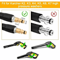 Miniatyrbilde 3 av 4: KZQ Erstatningsslange for Karcher K2 K3 K4 K5 K6 K7 Høytrykksspyler Høytrykksrengjøringsslange Hurtigkobling og Hurtigutløser (6m)