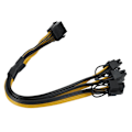 Pikkukuva 5 / 5: TS-2x Atx 12v Cpu 8 Pin - 3x 8pin (6+2) Pin Pci-e Uros Splitter Virtajohdon Jatkojohto Gra:lle