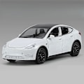 Pikkukuva 1 / 5: 1/32 Tesla Model Y SUV Leluauto Diecast Metalliseos Pienoismalli Ääni & Valo Vedä Takaisin 1:32 Keräily Lahja Pojalle Lapsille