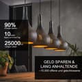 Miniatyrbild 4 av 5: Vintage E27 LED Bulb, 4W G80 2700K Warm White - 4-pack