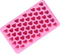 Isbitsform | silikonform | hjärtan | 55 ishjärtan | rosa
