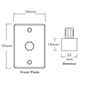 Miniatyrbilde 2 av 5: LED Dimmer Bryter 12V DC PWM Dimmer Justerbar Kontroller For Bobil Båt Tilhenger Varebil, For Dimbar LED-lys, Halogen, Glødelampe, Ensfarget