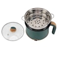 Miniatyrbild 4 av 5: Elektrisk Kokgryta Grön 1.8L 600W Kokgryta med Ångfunktion 2 Justerbara Nivåer Non-Stick Multifunktionell Kokare för Soppa Nudlar EU-kontakt 220V