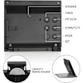Miniatyrbild 3 av 5: Digital reseväckarklocka - Vikbar kalendertemperaturtimer LCD-klocka med snoozefunktion - Stor sifferdisplay, batteridriven skrivbordsklocka