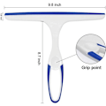 Miniatyrbillede 4 af 4: Bruserenser Squeegee, til brusebad, vindue og glas, dobbeltsidet multi-overflade vinduesrenser (3-pak]