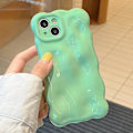 Miniatyrbild 2 av 4: Case for iPhone 14 Pro, Cute Solid Color Curly Wavy Shockproof TPU Case