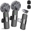 Pikkukuva 1 / 5: 2024-Mini Langaton Lavalier Mikrofoni Mic Puhelin iPhone Type C Tallennus Vlog-QM