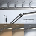 Miniatyrbilde 2 av 5: LED-skrivebordslampe med klemme, svingarm, justerbar