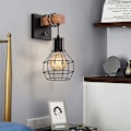 Miniatyrbillede 4 af 5: Lette sorte væglamper med dimmer på/af-knap