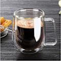 Miniatyrbild 5 av 5: Dubbelväggiga Glasmuggar, 2-pack 250ml Borosilikatglaskoppar, för Te, Kaffe, Latte, Cappuccino, Espresso, Öl