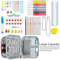 Miniatyrbild 3 av 3: Crochet Hook Case, Ergonomisk Virknålsorganisator, Förvaringsväska för Virkverktyg - Blommönster