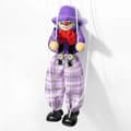 Clown Marionett Docka Dragsko Leksak Clown Spel Trä Dockleksak lila