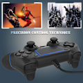 Miniatyrbillede 4 af 5: Kablet spilcontroller til PS-4/ Pro/Slim/PC(Win7/8/10)/Bærbar, USB-stik Gamepad Joystick med vibration og antislip-greb, ergonomisk