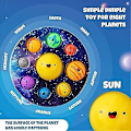 Miniatyrbild 3 av 4: 2 st Finger Press Bubble Leksaker - Solsystem Leksaker Bubble Planet Pop Stressreducerande Present för Vuxna Barn