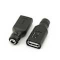 Miniatyrbillede 1 af 4: 2023 - USB hun til 5,5 mm X 2,1 mm hun DC-strøm Oplader Adapterstik