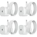 iPhone-laddare - Snabbladdare - Adapter + Kabel 20W USB-C Vit 4-pack iPhone