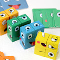 Miniatyrbild 3 av 4: Träuttryck Matchande Blockpussel Match Pussel Leksak Brädspel För Hjärngåtor Pussel Leksaker