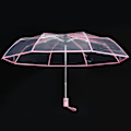 Miniatyrbillede 5 af 5: TS-2 stk. Transparent Automatisk Paraply Regn Kvinder Mænd Sol Regn Auto Paraply Kompakt Foldbar Vindtæt