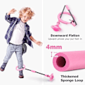 Miniatyrbillede 3 af 5: Hoppebold med LED-lys til børn - Blinkende hopperring, roterende gyro, sammenklappelig