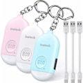 Miniatyrbillede 1 af 4: Genopladelig Anti-Angreb Lomme Alarm Nøglering Sikkerhed Selvforsvarsalarm med LED-lys til Kvinder, Mænd, Børn og Ældre, 130 DB, 3 Stykker, PA1001