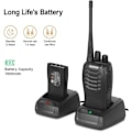 Miniatyrbillede 4 af 4: TS-Walkie Talkie Lang Rækkevidde, Professionel Walkie Talkie 16 Kanaler, CTCSS/DCS Genopladelig Walkie Talkie 1500mAh Radioer Rækkevidde 1-3 km, til Overlevelse på