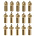 15 stk. Messingdyser Kit til 4, 3D-printer 7 stk. 0,4 mm og 2 stk. 0,2 mm, 0,6 mm, 0,8 mm, 1,0 mm Dysesæt