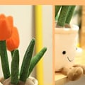 Miniatyrbilde 3 av 4: Tulipan Plysjdyr, Sukkulenter Plysjdyr Fylt Kaste Plushie Pute Dock, Søte Myke Planter Kaste Pute for Jul Bursdagsgaver Julegave