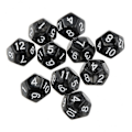 Pikkukuva 1 / 5: 4x 10 kpl Noppasarja D12 Pelaa D&d Roolipelijuhlapeli Noppaa Musta - Täydellinen