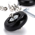 Miniatyrbillede 3 af 5: 2 stk. Rejsevesker Hjul Erstatningshjul Lejer Reparation til Bagage Rejseveske 60*18mm, Sort