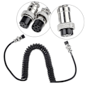 Miniatyrbillede 3 af 5: 70 cm Mikrofonkabel til Flyveledning for Kenwood Transceiver MC-60 Sort Slidstærk