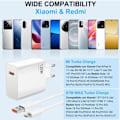 Miniatyrbillede 4 af 4: 120W Hurtig USB-oplader til Xiaomi 14T Pro /13T Pro /11T Pro, Turbooplader med 6A USB C-kabel til Redmi Note 13 Pro+ 12 Pro+ 11 Pro+ 5G