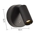 Miniatyrbillede 5 af 5: TS-Magnetisk Væglampe med genopladeligt batteri - Sort