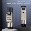 Miniatyrbilde 5 av 5: TS-1 stk. Rj45 Cat8 Ethernet-kabelkontakter Rj45 Metall Verktøyfri Enkel Terminering Plugg 2000mhz 40g Lan