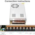 Miniatyrbillede 3 af 5: Strømadapter/transformator 12V/30A strømforsyning DC 12V 360W til 3D-printere, radioer, LED-strimler osv.