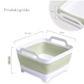 Miniatyrbillede 3 af 5: Sammenklappelig opvaskebalje til camping, opvaskebalje til køkken og autocamper med afløbsventil, foldbar vask{HH}