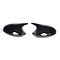 Miniatyrbilde 4 av 5: TS-1par Bil Blank Svart Ku Horn Sidespeil For 1 3 Serie E81 E87 E90 E92 2004 2005 2006 20
