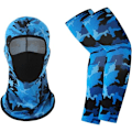 Miniatyrbild 2 av 4: Ansiktsmask för ridning balaclava - Kylande UV-skyddande halsduk med armskydd i issilke för män/kvinnor