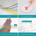 Miniatyrbillede 2 af 4: Vacuum Opbevaringsposer 8 stk. (3 x Jumbo, 2 x Large, 3 x Medium) til Dyner Tæpper Tøj Puder Rejse Pladsbesparende Forseglingspose Håndpumpe Inkluderet &h
