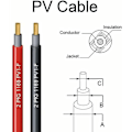 Pikkukuva 3 / 4: KZQ 5 metriä 12 AWG aurinkopaneelin jatkojohto MC4-liittimillä naaras ja uros, adapterisarja (5m punainen + 5m musta)