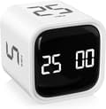 Pomodoro Timer 25/5/10 Min Desktop Timer Vibration Volume Adjustable Productivity Clock White