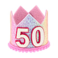 Miniatyrbild 1 av 4: Gradienta Regnbåge Partyhattar Födelsedagshättor Dekorativa Partyhuvudbonader (50 År Gammal)