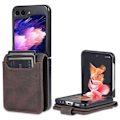 Miniatyrbillede 1 af 5: AZNS Galaxy Z Flip 6 Etui Læder Brun
