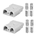 Miniatyrbillede 5 af 5: 10 stk. Anderson-stil stikforbindelser DC 50a 12-24v 6awg dobbeltpolet med kobberkontakt strøm C