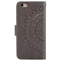 Miniatyrbillede 3 af 5: iPhone 6/6S - Mandala Læder Etui - Grå Grey Grå