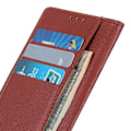 Miniatyrbillede 4 af 5: OnePlus Nord 2T 5G Etui Litchi Læder Brun