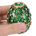 Miniatyrbilde 2 av 3: Bordplate Egg Smykkeskrin Toalettbord Emaljert Egg Pyntegjenstand Boks Egg Ornament