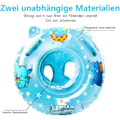 Miniatyrbild 5 av 5: Baby Flytväst Justerbar Uppblåsbar Flyt Float Barn Simning Flytväst Simtränare för 6-36 Månader Bebisar